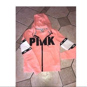 Vs pink full zip up jacket